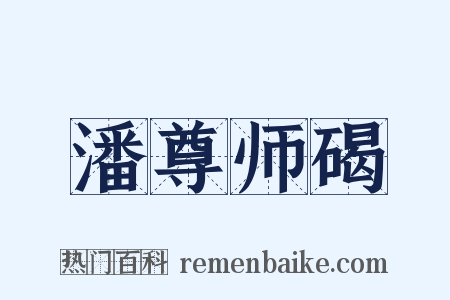 潘尊师碣是什么意思的图片